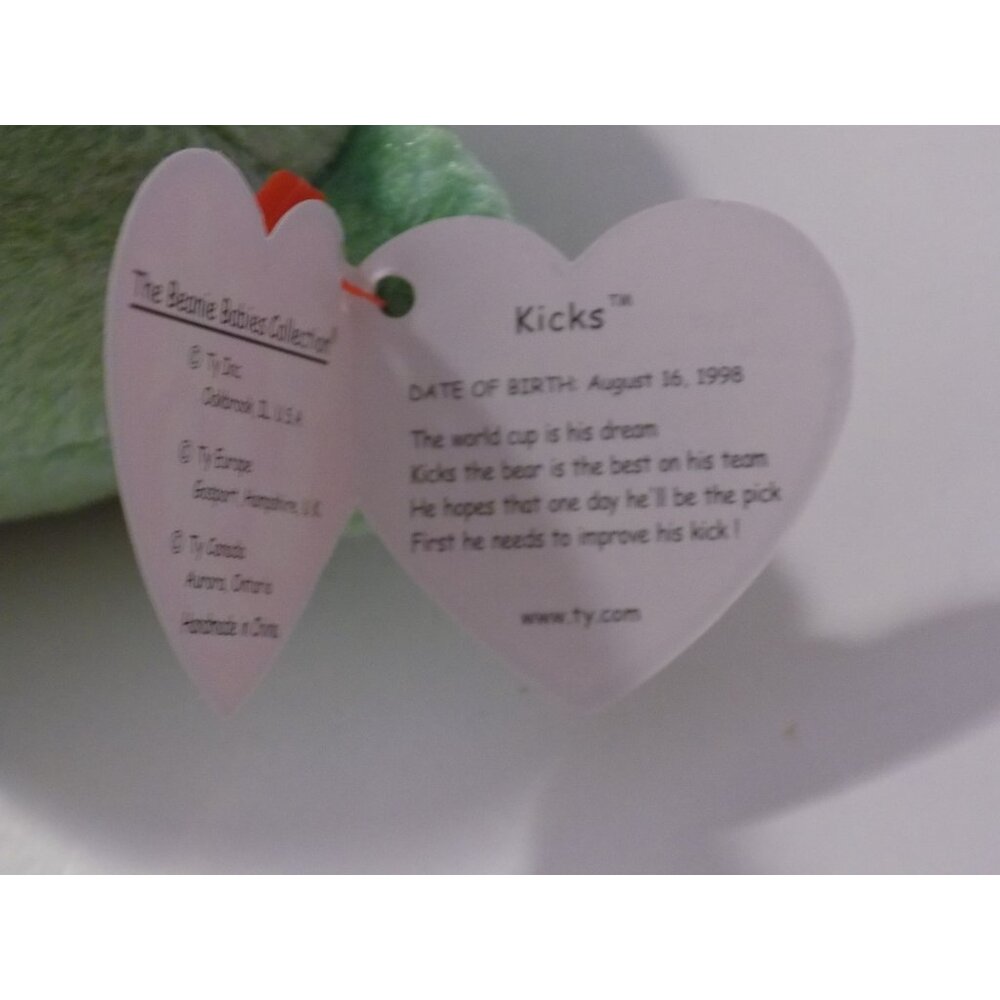 Ty Beanie Baby Kicks the Soccer Bear Push Toy - Picture 9 of 10